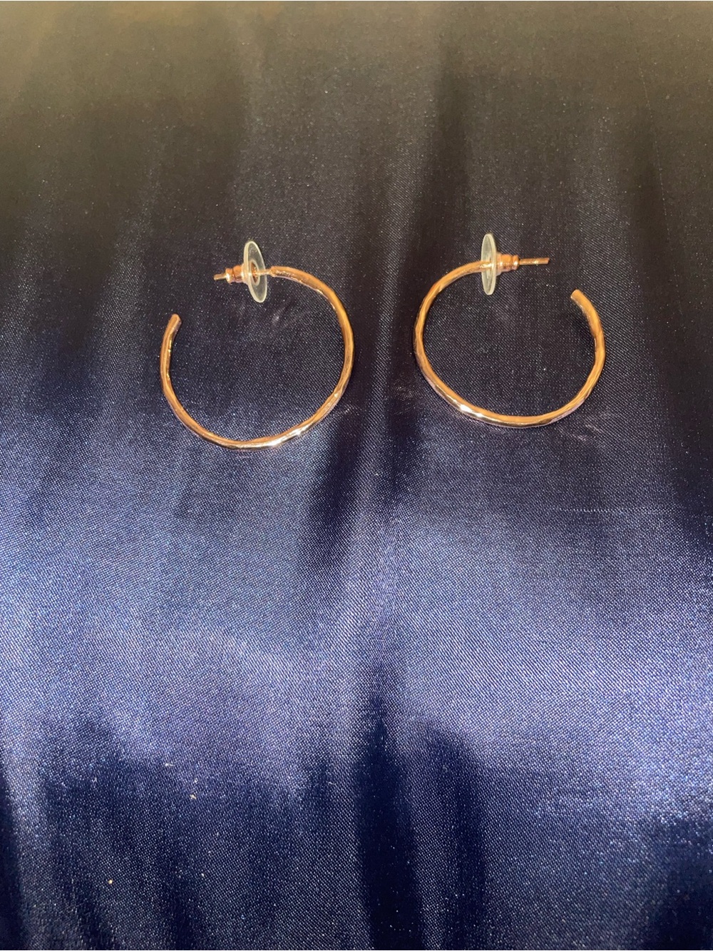 Classic Thin Rose Gold Hoop Earrings - Women Jewelry
